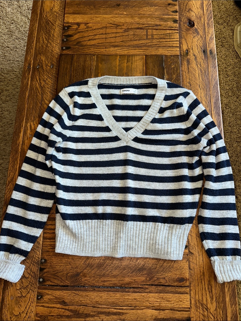 Sonoma Striped V-Neck Sweater